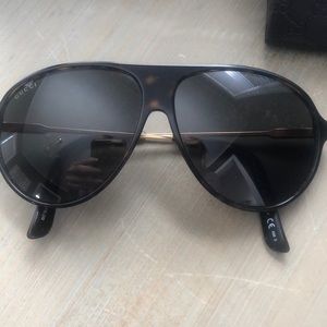 Authentic Gucci sunglasses. Tortoise and gold frame.
